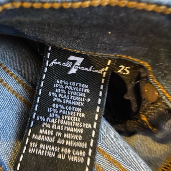 7 for Mankind frayed ankle skinny jean 25 - Picture 3 of 4